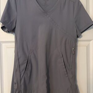 Charcoal Gray Women’s Koi Scrub Top